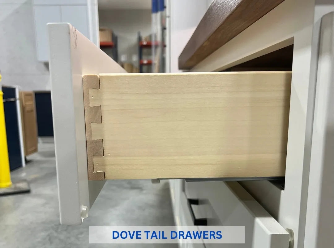 dove tail drawers - blue ridge cabinet connection