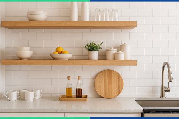 How to Style Floating Shelves in a Kitchen: Balance Beauty & Function