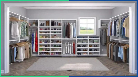  Family-friendly custom closet system with organised shelves, shoe racks and kid-accessible storage – Blue Ridge Cabinet Connection  