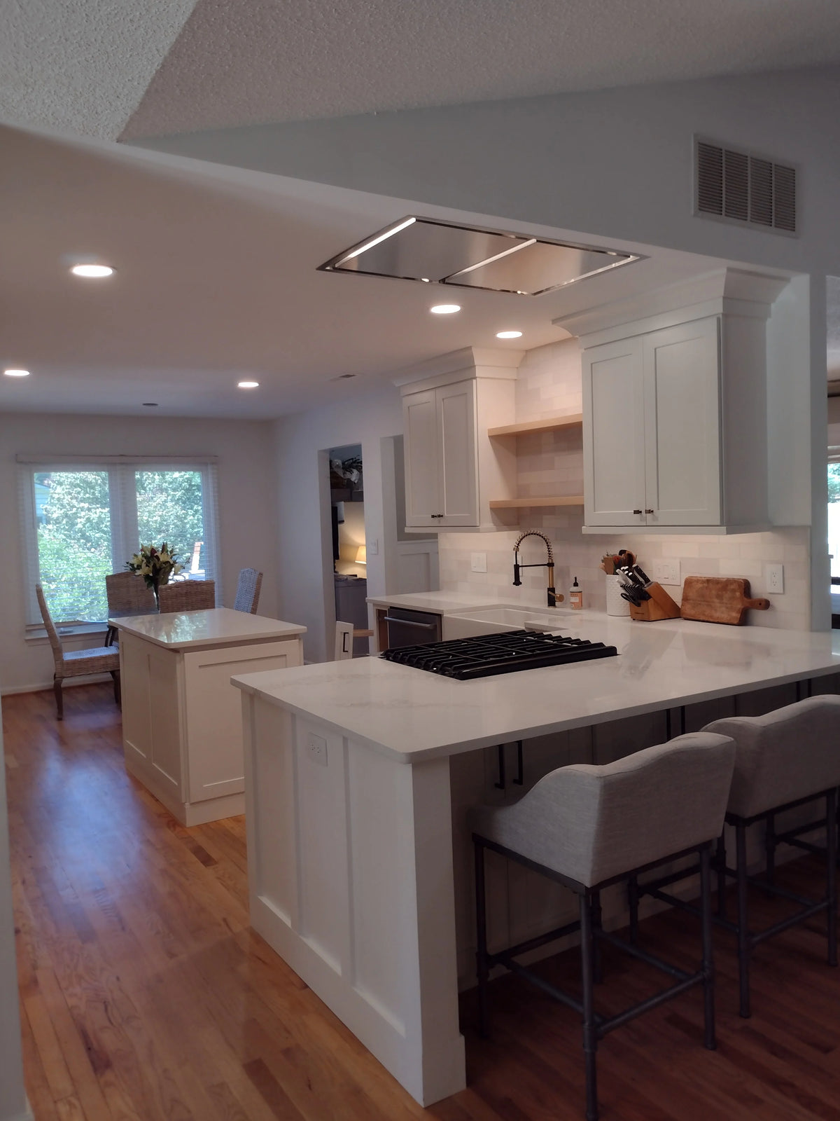 White Shaker Driftwood Kitchen Cabinets Modern Natural Look