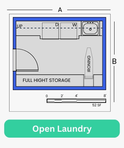 Open Laundry - blue ridge cabinet connection