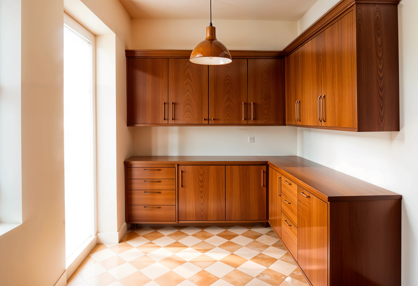 Desoto Linen & Woodland Brown Shaker Kitchen Cabinets – Warm Elegance Meets Timeless Style